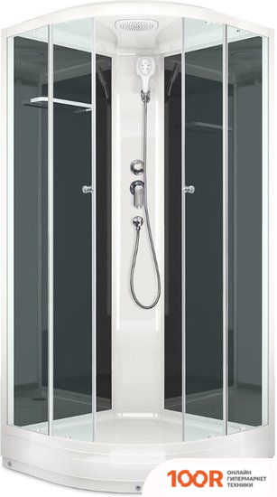 Domani-Spa DELIGHT 99 90X90 (ПРОЗРАЧНОЕ СТЕКЛО/ЧЕРНЫЙ) (55041)