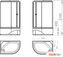 Domani-Spa DELIGHT 128 HIGH 120X80 L С ГИДРОМАССАЖЕМ (БЕЛЫЙ/МАТОВЫЙ) (55023)
