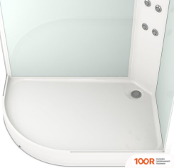 Domani-Spa DELIGHT 128 120X80 R С ГИДРОМАССАЖЕМ (САТИН-МАТИР. СТЕКЛО/БЕЛЫЙ) (55013)