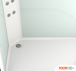 Domani-Spa DELIGHT 128 120X80 R С ГИДРОМАССАЖЕМ (САТИН-МАТИР. СТЕКЛО/БЕЛЫЙ) (55013)