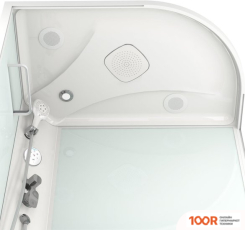 Domani-Spa DELIGHT 128 120X80 L С ГИДРОМАССАЖЕМ (САТИН-МАТИР. СТЕКЛО/БЕЛЫЙ) (55008)