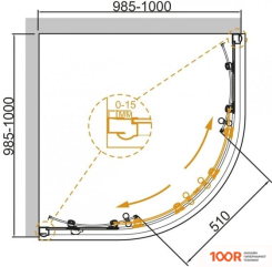 Cezares GIUBILEO-R-2-100-SCORREVOLE-CP-ST (53336)