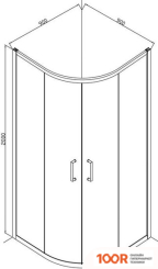 Bravat LINE 90Х90 BS090.1201A (52616)