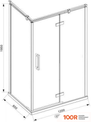 Bravat LINE 120X80 BS120.3113A (С ПОДДОНОМ) (52615)