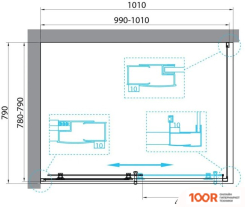 BelBagno UNO-195-AH-1-100/80-C-CR (52364)