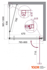 BelBagno MARMI-AH-1-80/100-C-CR (ПРОЗРАЧНОЕ СТЕКЛО) (52240)