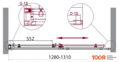 BelBagno ACQUA-BF-1-130-C-CR (ПРОЗРАЧНОЕ СТЕКЛО) (51881)