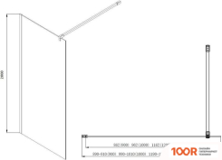Aquatek AQ WIW 14020CH 140X200 (ХРОМ/ПРОЗРАЧНОЕ СТЕКЛО) (51822)