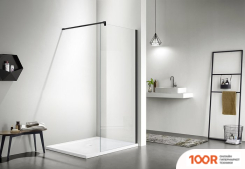 Aquatek AQ WIW 09020BL 90X200 (ЧЕРНЫЙ/ПРОЗРАЧНОЕ СТЕКЛО) (51818)