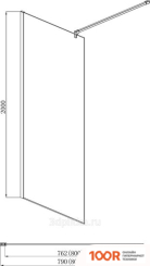 Aquatek AQ WIW 08020CH 80X200 (ХРОМ/ПРОЗРАЧНОЕ СТЕКЛО) (51817)