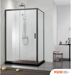 Aquatek AQ ARI WA 09020BL 90X200 (ЧЕРНЫЙ/ПРОЗРАЧНОЕ СТЕКЛО) (51813)