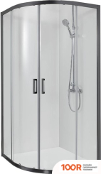 Aquatek AQ ARI RO 09020BL 90X90 (ЧЕРНЫЙ/ПРОЗРАЧНОЕ СТЕКЛО) (51810)