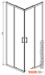 Aquatek AQ ARI KV 09020CH 90X90 (ХРОМ/ПРОЗРАЧНОЕ СТЕКЛО) (51803)