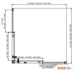 Aquatek AQ ARI KV 09020CH 90X90 (ХРОМ/ПРОЗРАЧНОЕ СТЕКЛО) (51803)