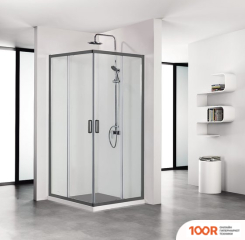 Aquatek AQ ARI KV 09020BL 90X90 (ЧЕРНЫЙ/ПРОЗРАЧНОЕ СТЕКЛО) (51802)