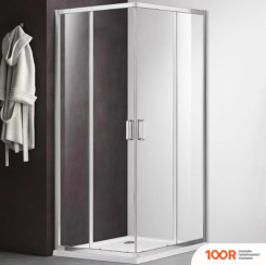 Aquatek 80X80 AQNAA1142-80 (ХРОМ/ПРОЗРАЧНОЕ СТЕКЛО) (51789)