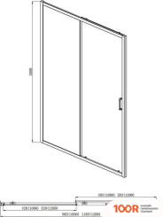 Aquatek 120X200 AQNAA6121-120 (ХРОМ/ПРОЗРАЧНОЕ СТЕКЛО) (51777)