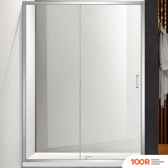 Aquatek 100X200 AQNAA6121-100 (ХРОМ/ПРОЗРАЧНОЕ СТЕКЛО) (51769)