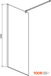 Aquatek 100X200 AQ WIW 10020BL PRINT (ЧЕРНЫЙ/ПРОЗРАЧНОЕ СТЕКЛО/ПРИНТ) (51766)