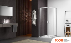 Aquatek 100X100 AQNAA1142-100 (ХРОМ/ПРОЗРАЧНОЕ СТЕКЛО) (51760)