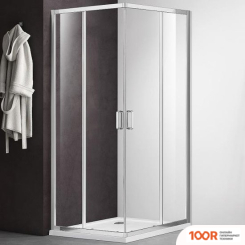 Aquatek 100X100 AQNAA1142-100 (ХРОМ/ПРОЗРАЧНОЕ СТЕКЛО) (51760)