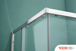 Aquatek 100X100 AQNAA1142-100 (ХРОМ/ПРОЗРАЧНОЕ СТЕКЛО) (51760)