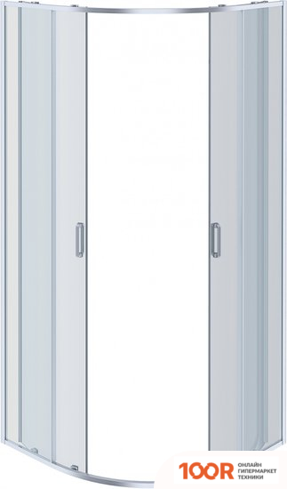 Aquatek 100X100 AQ ARI RO 10020CH (ХРОМ/ПРОЗРАЧНОЕ СТЕКЛО) (51759)