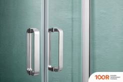 Aquatek 100X100 AQ ARI KV 10020CH (ХРОМ/ПРОЗРАЧНОЕ СТЕКЛО) (51757)