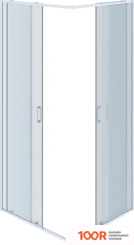 Aquatek 100X100 AQ ARI KV 10020CH (ХРОМ/ПРОЗРАЧНОЕ СТЕКЛО) (51757)