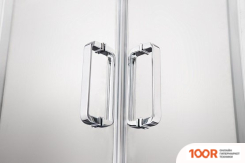 Aquatek 100X100 AQ ARI KV 10020CH (ХРОМ/ПРОЗРАЧНОЕ СТЕКЛО) (51757)