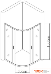 Aquanet SE-900Q-SHORT 90X90 (УЗОРЧАТОЕ СТЕКЛО) (51748)