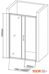Aquanet SD-1300A 130 (ПРОЗРАЧНОЕ СТЕКЛО) (51743)