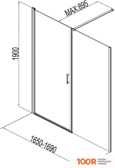 Aquanet CINETIC 170 254241 (ПРОЗРАЧНОЕ СТЕКЛО) (51600)
