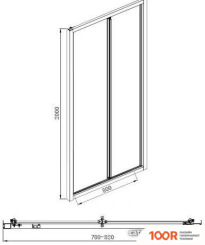 Aquanet ALFA NAA6422 80 (ПРОЗРАЧНОЕ СТЕКЛО) (51570)