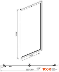 Aquanet ALFA NAA6422 100 (ПРОЗРАЧНОЕ СТЕКЛО) (51569)