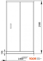 Aquanet ALFA NAA6121 150 (ПРОЗРАЧНОЕ СТЕКЛО) (51567)