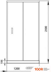 Aquanet ALFA NAA6121 120 (ПРОЗРАЧНОЕ СТЕКЛО) (51564)