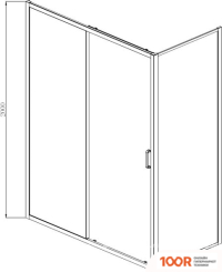 Aquanet ALFA 160X90 NAA1131 (ХРОМ/ПРОЗРАЧНОЕ СТЕКЛО) (51554)