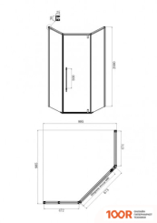 Ambassador RITZ 90X90X200 112011202 (50484)