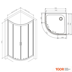 AM.PM GEM W90G-401-080BT 80Х80 (49989)