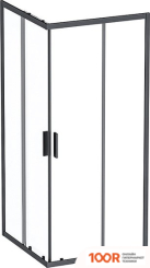 AM.PM GEM S SQUARE SLIDE 90X90 W93G-403-090BT (ЧЕРНЫЙ МАТОВЫЙ/ПРОЗРАЧНОЕ СТЕКЛО) (49931)