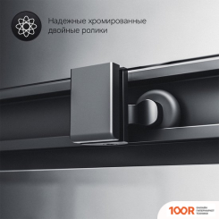 AM.PM GEM S SQUARE SLIDE 90X90 W93G-403-090BT (ЧЕРНЫЙ МАТОВЫЙ/ПРОЗРАЧНОЕ СТЕКЛО) (49931)