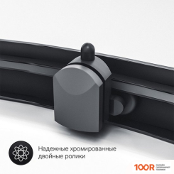 AM.PM GEM S 100X80 W93G-404-100280-BT (ЧЕРНЫЙ МАТОВЫЙ/ПРОЗРАЧНОЕ СТЕКЛО) (49926)