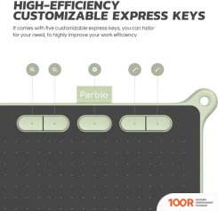 Графический планшет Parblo NINOS S (ЗЕЛЕНЫЙ) (45762)