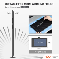 Графический планшет Parblo NINOS N10B (ЧЕРНЫЙ) (45758)