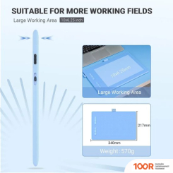 Графический планшет Parblo NINOS N10B (ГОЛУБОЙ) (45757)