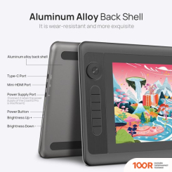 Графический планшет Parblo COAST 12 PRO GEN2 (ЧЕРНЫЙ) (45745)