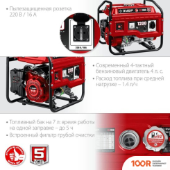 Генератор Зубр МАСТЕР СБ-1200 (45393)