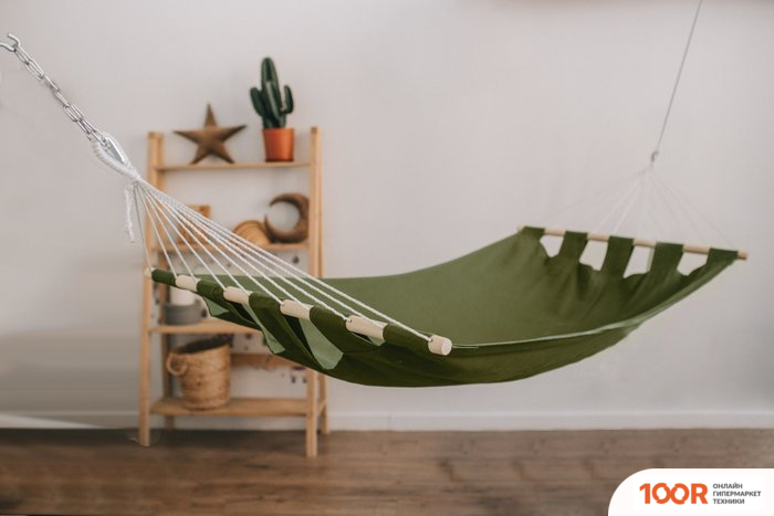 MAMO ПОДВЕСНОЙ ГАМАК ЛЬНЯНОЙ 200Х120 СМ (ХАКИ) (44578)