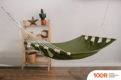MAMO ПОДВЕСНОЙ ГАМАК ЛЬНЯНОЙ 200Х120 СМ (ХАКИ) (44578)